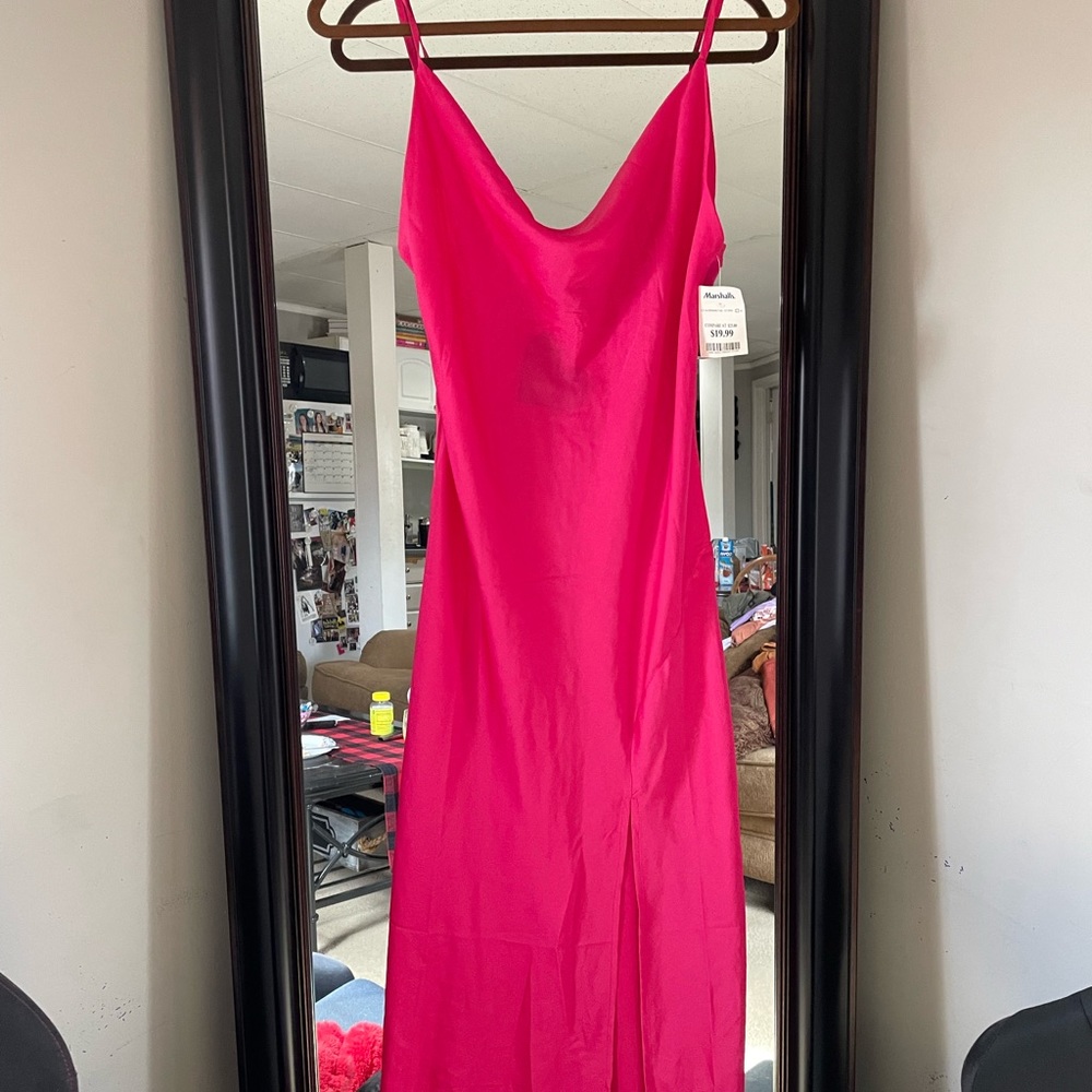Hot Pink Slip Dress